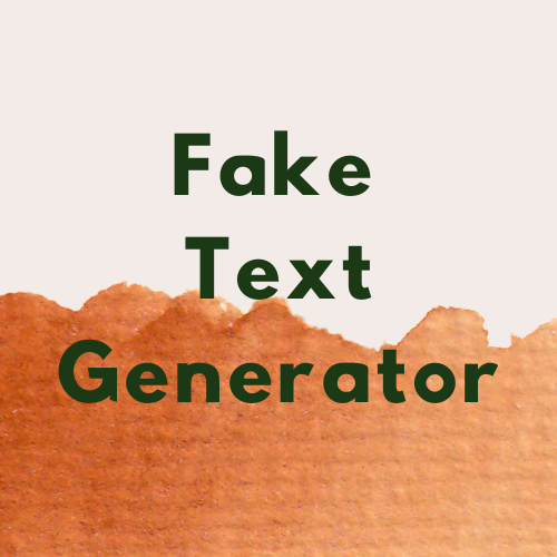 Fake Text Generator