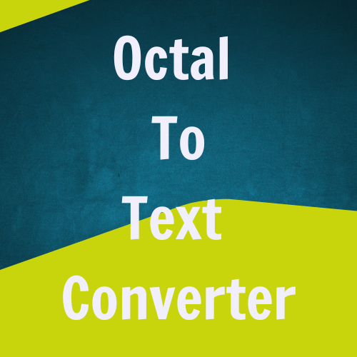 Octal to Text Converter