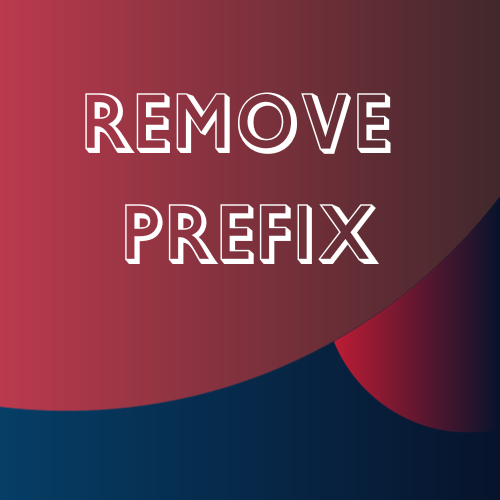 Remove Prefix