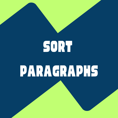 Sort Paragraphs