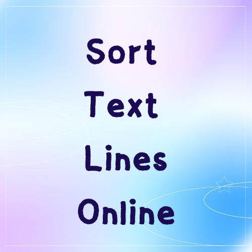 Sort Text Lines Online