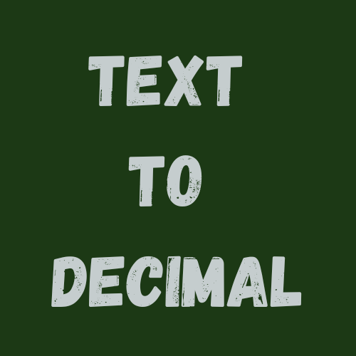 Text to Decimal