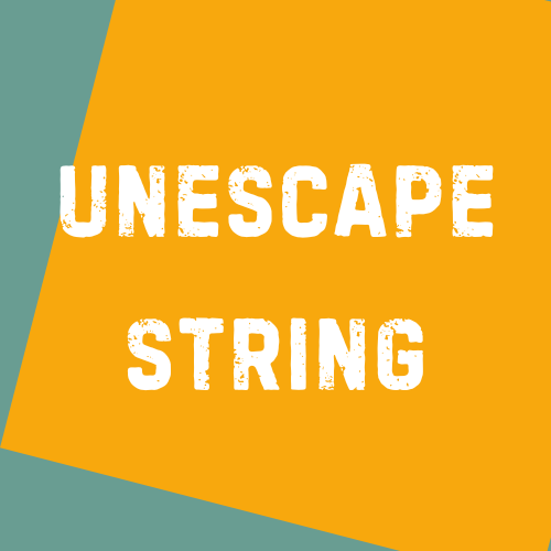 Unescape String